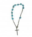 Pulsera Rosario esfera azul claro (celeste)